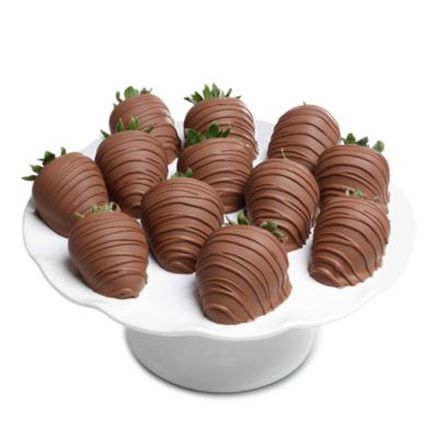 Chocolate Covered Company - Belgian Milk Chocolate Covered Strawberries, 12 Piece