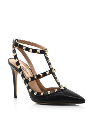 Valentino Garavani - Women's Rockstud Cage Leather Pumps with Studs