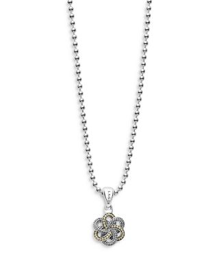 LAGOS - Sterling Silver & 18K Yellow Gold Love Knot Pendant Necklace, 18"