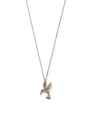 Bloomingdale's - Diamond Hummingbird Pendant Necklace in 14K Yellow Gold, 0.09 ct. t.w.&nbsp;- 100% Exclusive