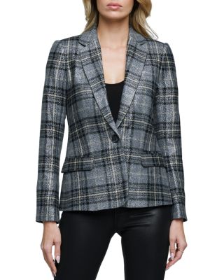 L'AGENCE - Diana Metallic Plaid Blazer
