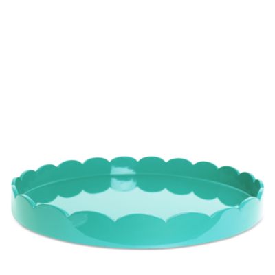 Addison Ross - Large Lacquer Scalloped Tray, 16" Round