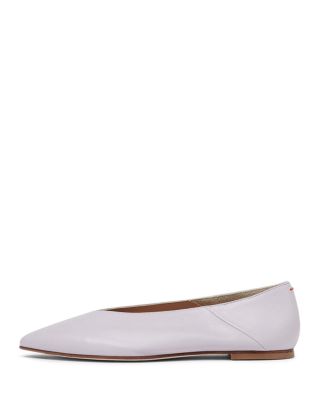 Aeyde - Women's Moa Creamy Pointed Toe Slip On Flats