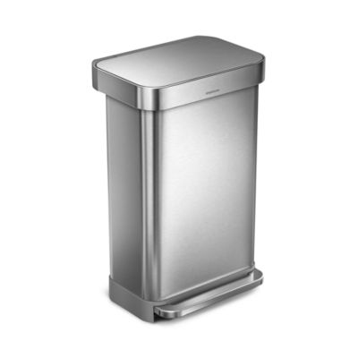 simplehuman - 45L Rectangular Step Can with Liner Rim