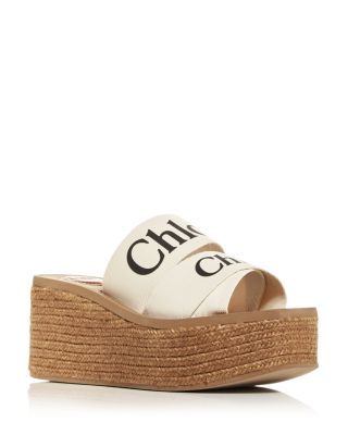 Chloé - Women's Woody Platform Espadrille Slide Sandals