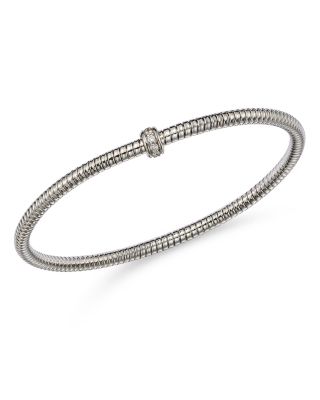Alberto Amati - 14K White Gold Diamond Tubogas Stretch Bracelet