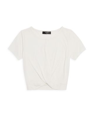 AQUA - Girls' Twist Front Tee, Little Kid, Big Kid - 100% Exclusive