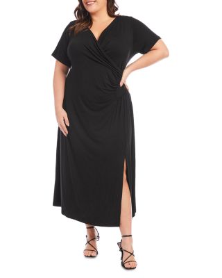 Karen Kane Plus - Faux Wrap Midi Dress