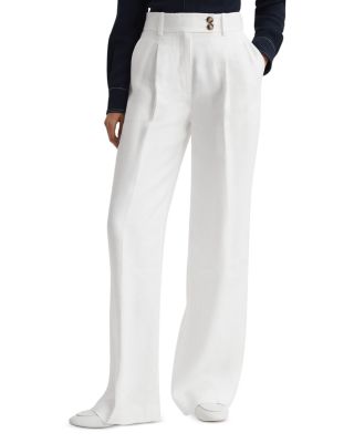REISS - Hollie Wide Leg Linen Trousers