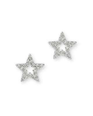 Bloomingdale's - Diamond Star Stud Earrings in 14K White Gold, 0.10 ct. t.w. - 100% Exclusive