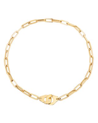 Dinh Van - 18K Yellow Gold Menottes Chain Link Necklace, 17.5"