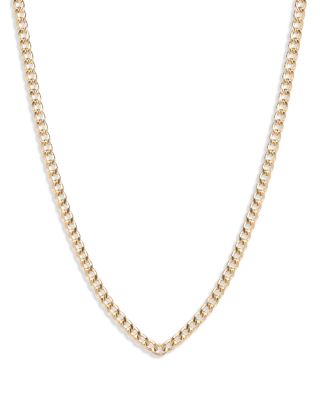Zoë Chicco - 14K Yellow Gold Simple Gold Curb Link Chain Necklace, 16"