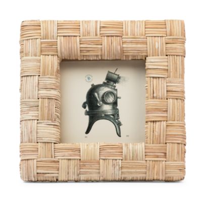 Pigeon & Poodle - Grasse Natural Woven Rattan Frame, 5" x 5"