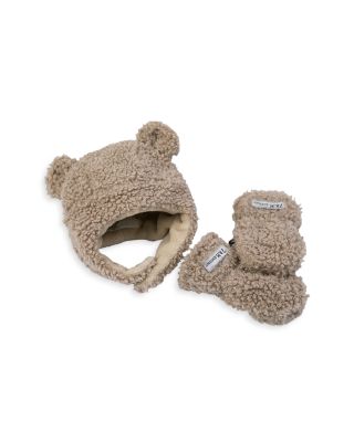 7AM Enfant - Unisex Le Cub Teddy Mitten & Hat Set - Baby