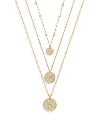 Ettika - Coin Pendant Necklaces in 18K Gold Plate, Set of 3