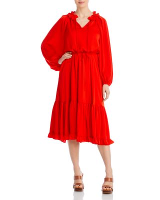 Kobi Halperin - Torrence Belted Peasant Midi Dress