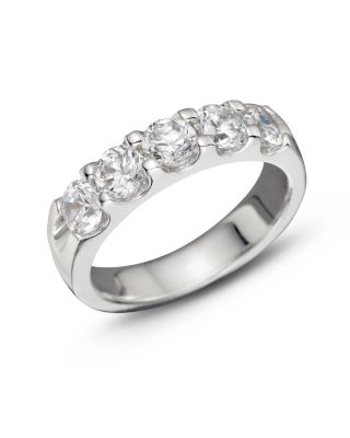 Bloomingdale's - Certified Diamond 5 Stone Band in 18K White Gold, 1.50 ct. t.w.&nbsp;- 100% Exclusive
