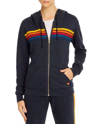 Aviator Nation - Rainbow-Stripe Hoodie