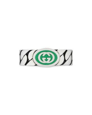 Gucci - Sterling Silver Interlocking Curb Chain Ring