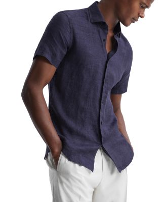 REISS - Holiday Short Sleeve Linen Shirt