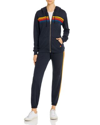 Aviator Nation - Rainbow Stripe Hoodie & Sweatpants