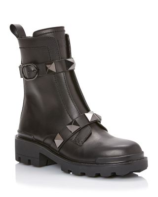 Valentino Garavani - Women's Roman Stud Combat Boots with Studs