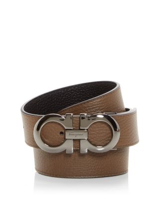 Ferragamo - Men's Double Gancini Reversible Leather Belt