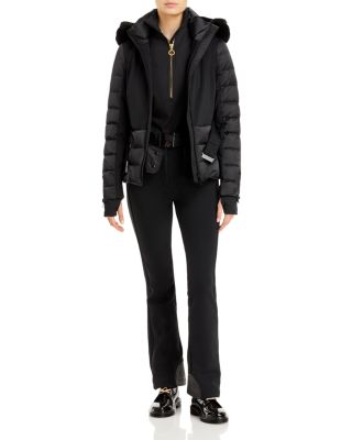 GOLDBERGH - San Louis Faux Fur Trim Jacket, Glow Ski Half Zip Top & Pippa Belted Pants