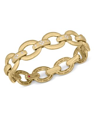 Roberto Coin - 18K Yellow Gold Duchessa Diamond Link Bangle Bracelet