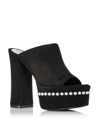 Stuart Weitzman - Women's SkyHi 145 Slip On Studded Platform Sandals