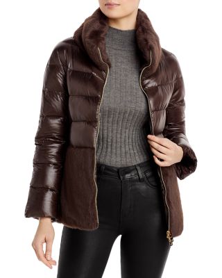 Herno - Faux Fur and Down Puffer Jacket