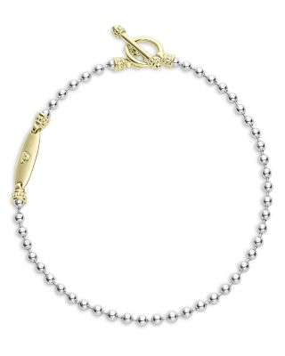 LAGOS - 18K Yellow Gold & Sterling Silver Signature Caviar Toggle Bracelet