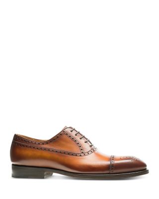 Magnanni - Men's Hipolito Lace Up Medallion Cap Toe Dress Shoes