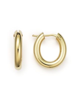 Roberto Coin - 18K Yellow Gold Oval Hoop Earrings