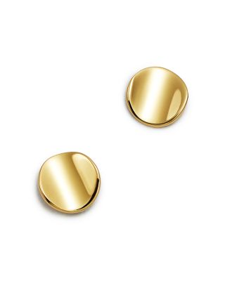 Moon & Meadow - Curved Circle Stud Earrings in 14K Yellow Gold - 100% Exclusive