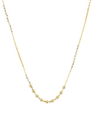 Argento Vivo - Beaded Chain Necklace in 14K Gold-Plated Sterling Silver, 16"