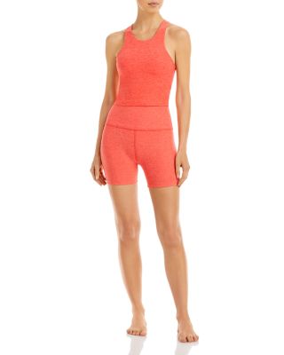 Beyond Yoga - Spacedye Focus Cropped Tank & Keep Pace Biker Shorts