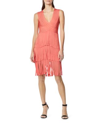 Hervé Léger - Sleeveless Fringed Dress