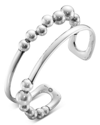 Georg Jensen - Sterling Silver Moonlight Grapes Cuff Bangle Bracelet
