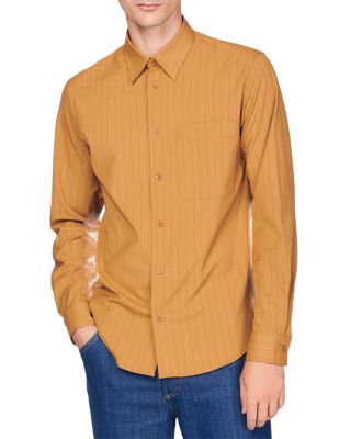 Sandro - Stripe Print Relaxed Fit Button Down Shirt