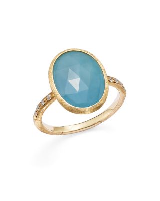 Marco Bicego - 18K Yellow Gold Siviglia Aquamarine & Diamond Statement Ring