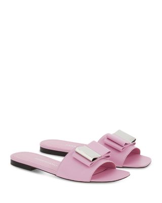 Ferragamo - Women's Lyana Leather Slide Sandals