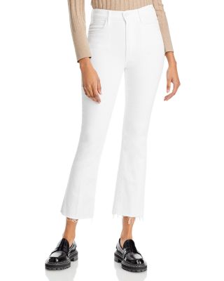 MOTHER - The Hustler High Rise Frayed Flare Leg Ankle Jeans