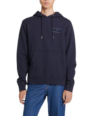 Sandro - Organic Cotton Fleece Embroidered Logo Hoodie