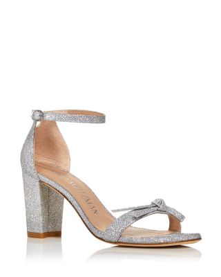 Stuart Weitzman - Women's Nearly Nude Bow Accent High Heel Sandals