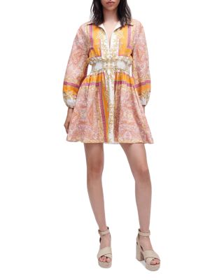 Maje - Roquila Scarf Print Shirt Dress