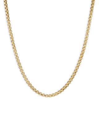 David Yurman - Men's Box Chain Necklace in 18K Yellow Gold, 22"