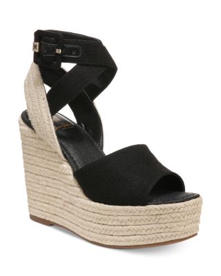 Sam Edelman - Women's Vada Square Toe Espadrille Wedge Heel Platform Sandals