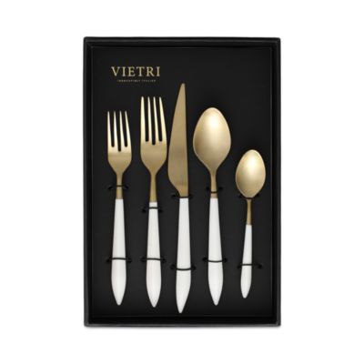 VIETRI - Ares Oro & White 20 Piece Flatware Set