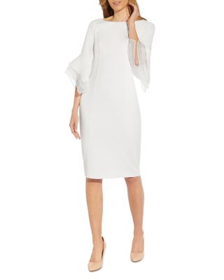 Adrianna Papell - Knit Crepe Tiered Sleeve Dress